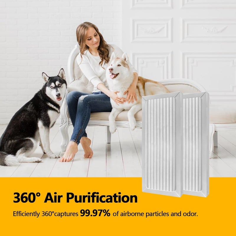 MAXTBEE 990051000 True HEPA Air Purifier Replacement Filter Compatible with Hamilton Beach TrueAir 04383 04384 04385 04386 Compact Pet Air Purifiers, 2 HEPA Filters and 4 Activated Carbon Pre-Filters - Image 3
